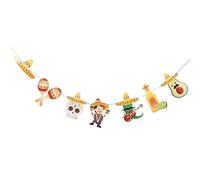 Angoily Guirlande Mexicaine Fiesta Décorations de Fête Suspendues Colorées pour Carnaval et Anniversaire Bannière à Suspendre Thème Piñata pour Intérieur et Extérieur Accessoire Festif