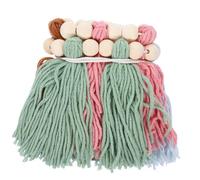 Angoily Guirlande Perles de avec Pompons Décoration Murale Suspendue pour Chambre Denfant Style Bleu et Rose Pastel
