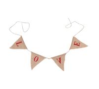 Angoily Guirlande Triangulaire de Mariage en Jute Écologique Bannière Suspendue Décorative Fanion de Mariage Créatif en Tissu Naturel pour Fête et Cérémonie 1 Lot