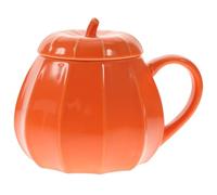 Angoily Halloween Mugs Coffee Tasses- 10 Oz en Céramique à Citrouille en Céramique Tasse à Café avec Couvercle- Tasses Mignonnes à Café Glacé pour Décoration de Fête D' halloween