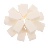 Angoily Houppettes à Maquillage Jetables en Latex, Lot de 50 Pièces, Forme Pentagonale Plate Petite Flèche, Couleur Écrue, Éponges pour Fond de Teint Visage, Accessoires Cosmétiques