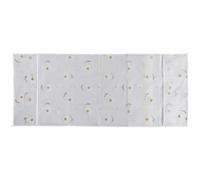 Angoily Housse Anti-poussière Blanche pour Lave-linge et Réfrigérateur, Motif Marguerite, Imperméable en Peva avec Poches de Rangement pour Fête Été, Dimensions 54x130 Cm