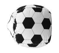 Angoily Housse de Rangement pour Jouets Forme de Ballon de Football Housse Pouf Polyester Résistant Zip Facile pour Garçon Fille Stockage Peluches et Doudous Siège Bean Bag Multifonction