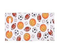 Angoily Housse de Siège pour Voiturette de Golf 130x80 Cm, Couverture Protectrice Douce et Facile à Nettoyer, Motif Football, Compatible Chariot de Golf Deux Places, Protection Siège