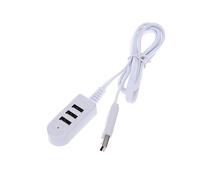 Angoily Hub 3 Ports USB Câble Rallonge 1,2 m Blanc pour Ordinateur De Bureau Et Charge Rapide Mobile