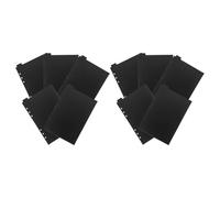 Angoily Intercalaires à Onglets pour Classeur A5 en Polypropylène Transparent, 6 Trous, Diviseurs Pages Noirs, 2 Ensembles pour Cahier, Séparateurs Esthétiques et Marque-pages à Feuilles