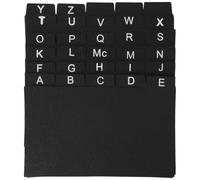 Angoily Intercalaires Noirs en Polypropylène 30 Pièces pour Fiches Bristol, Séparateurs Alphabétiques Compacts pour Classement et Organisation Bureau, Rangement Documents et Cartes Index