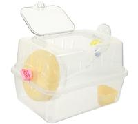 Angoily Jaune Cage de Transport pour Hamster, Portable ABS, Voyage | Petits Animaux, Facile à Nettoyer, Ne Se Déforme Pas Facilement, Usage en Déplacement