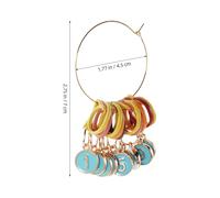 Angoily Jeu D’Outils de Tricot avec Marqueurs de Mailles Numérotés 0-9 en Alliage Bleu Épingles de Sûreté à Clip Accessoires pour Tricot et Crochet Suivi Précis des Rangs pour