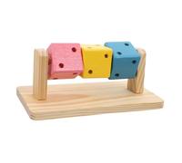 Angoily Jouet à Mâcher Bois Naturel Multifonction pour Hamster Et Cochon D’Inde, Cube Dimension Compacte, Accessoire Cage Stimulant Activités Ludiques pour Petits Rongeurs