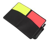Angoily Kit Arbitre Football Cartes Rouges et Jaunes Épaisses avec Carnet de Notes et Crayon, Équipement D’Arbitrage Professionnel Polyvalent pour Matchs de Football et Compétitions
