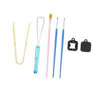 Angoily Kit de Démontage en Acier Inoxydable pour Extracteur de Touches de Clavier Outil D'axe de Brosse Kit de Nettoyage de La Durée de Vie des Touches