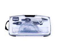 Angoily Kit de Dessin Géométrique Métal pour Étudiants et Ingénieurs Compas Règle Droite Équerre Rapporteur Crayon Gomme Crayon Ensemble Complet pour Examens Scolaires et Travaux