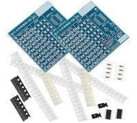 Angoily Kit de Soudure Électronique 2 Pièces Plaque D'entraînement et Composants pour Exercices Pratiques, Kit Pédagogique Diy, Projet Soudure pour Débutants et Professionnels, Matériel