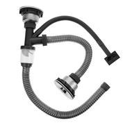 Angoily Kit de Tuyau de Vidange de Lavabo de Cuisine et Salle de Bain Système Anti-odeurs Tube Plastique Installation Facile Complet pour Évier Double Bac