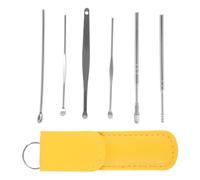 Angoily Kit Nettoyant Oreille en Acier Inoxydable Léger et Robuste, 6 Pièces pour Extraction du Cérumen, Outil Portable pour Usage Domestique