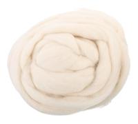 Angoily Laine à Feutrer et Garçon 200g Blanche pour Débutants Filles | Fibres de Laine Super Douces, Polyvalentes et Faciles à Teindre, pour Feutrage à L’aiguille et Art