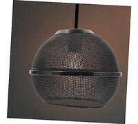 Angoily Lampadaire Suspension Fer Noir Mat Abat Jour Protecteur pour Ampoule Design Rétro Minimaliste Compatible Lampe Chambre Cuisine Bar Salon
