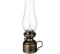Angoily Lampe à Pétrole sans Flamme Rétro Plastique Lanterne Décorative Intérieure Style Ancien Lampe à Huile Électrique pour Ambiance Maison et Jardin