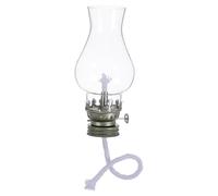 Angoily Lampe à Pétrole Vintage Verre Transparent avec Métal Abat-Jour Résistant pour Lampe à Huile Rechange pour Lanterne Tempête Éclairage Ajustable pour Camping et Décoration