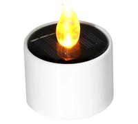 Angoily Lampe Bougie LED Solaire Sans Flamme Abs Lumière Dambiance Romantique pour Bureau et Fête Lumière de Bougie Décorative Sécurisée et Écologique