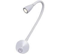 Angoily Lampe de Chevet Murale LED 3W Lumière Chaude 3102 Blanche Tuyau Flexible et Interrupteur Applique Murale Orientable pour Chambre et Lecture Luminaires pour Tête de Lit Moderne