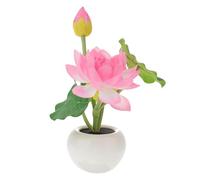 Angoily Lampe de Table Veilleuse LED Effet Lotus 3 Têtes, Lampe Décorative pour Chambre Faible Consommation d'Énergie, Luminosité, Remplacement Facile de Batterie, pour Salon et Bureau