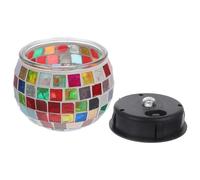 Angoily Lampe Solaire de Jardin Étanche en Verre Mosaïque Coloré, Éclairage Extérieur Décoratif pour Pelouse et Terrasse, Boule Lumineuse Led, Lampe Solaire LED pour Patio et Balcon