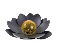 Angoily Lampe Solaire de Jardin Lotus D'extérieur Grosse Taille, Éclairage Décoratif Étanche pour Terrasse, Pelouse et Patio, Lumière LED Automatique Capteur Crépusculaire, Décoration