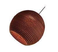 Angoily Lanterne Suspendue en Papier Nid D'abeille, Lampe Suspendue pour Restaurant, Éclairage Décoratif Rotin Naturel, à Suspendre Lumineuse Style Asie du Sud-est, Taille Moyenne 26x20