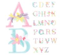 Angoily Lettres Thermocollantes Brodées Kit De 26 Pièces Pour Couture Diy, Écussons Appliqués Pour Vêtements, Correctifs Textiles Multicolores Pour Paquet Et Chapeaux, Accessoires Décoration Mode
