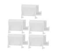 Angoily Loquet de Porte de Micro-ondes en Plastique Blanc 5pcs, Mécanisme de Fermeture Sécurisé, Compatible Large, Pièces de Remplacement pour Four et Bricolage