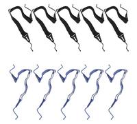 Angoily Lot de 10 Cordons Réglables pour Lunettes D'garçon et Filles Cordon Élastique Antidérapant en Nylon Sangles Noires et Bleu Marine pour Lunettes de Soleil et Sport,