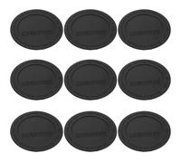 Angoily Lot de 10 Coussinets Ronds en Silicone Noir 50 Mm Antidérapants et Résistants la Chaleur, Dessous de Tasse Fond Silencieux Cuisine, Salon et Bureau, Tapis de Protection Pratique