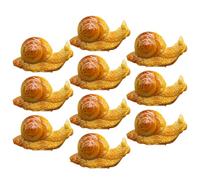 Angoily Lot de 10 Figurines D’Escargots en Résine Réalistes Petites Décorations Miniatures pour Jardin Bureau et Terrarium Ornement D’Escargot Décoratif et Modèles de Simulation