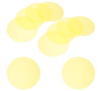 Angoily Lot de 10 Films Diffuseurs de Lumière Autocollants pour Spots LED, Diamètre 12 CM, Feuilles de Gel Colorées Jaunes, Modificateurs de Lumière pour Éclairage Ambiant Intérieur, Film