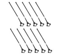 Angoily Lot de 10 Mâts de Drapeau pour Guidon de Vélo, Accessoires pour VTT et Vélos de Montagne, Supports Rigides et Résistants, Faciles à Fixer pour Sécurité et Visibilité en Extérieur