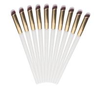 Angoily Lot de 10 Pinceaux Correcteurs Biseautés Yeux Petite Taille Poils Synthétiques Doux pour Maquillage Poudre et Liquide Outils Maquillage Précis pour Camoufler les Zones Sombres
