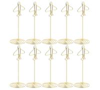 Angoily Lot de 10 Porte-Photos à Pince en Métal Doré Forme Avion, Mini Supports Photo de Table Stables et Pratiques, Porte-Cartes et Porte-Billets Décoratifs pour Mariage, Bureau et