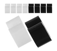 Angoily Lot de 10 Protège-Couvercles en Silicone Blanc et Noir Clips d'Empilage pour Cocottes en Fonte Accessoires Cuisine Empilables Protection Anti-Éclats pour Ustensiles Rangement