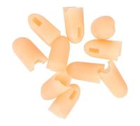 Angoily Lot de 10 Protège-Doigts en Silicone Couleur Chair Antidérapants et Réutilisables Accessoires Nail Art pour Manucure Professionnelle et Usage Domestique Protection Ongles et