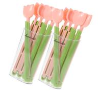 Angoily Lot de 10 sets de Pinces de Fermeture Tulipe Roses Réutilisables avec 2 Boîtes Magnétiques, Clips d'Étanchéité Pratiques pour Sachets Alimentaires, pour Conserver Snacks et Chips
