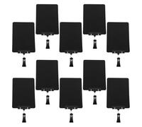 Angoily Lot de 10 sets de Porte-Affiches à Pince pour Tableau Noir A5 Double Face Mini-Tableaux Noirs Effaçables Rotatifs pour Étiquettes de Prix Présentoirs Réutilisables pour