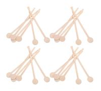 Angoily Lot De 100 Bâtonnets En Bois Pour Le Café À Bouts Ronds 7.09 Pouces Pour Café Thé Lait Restaurants Et Bureaux Réutilisable