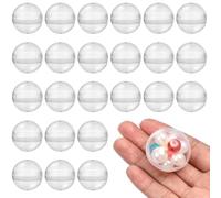 Angoily Lot de 100 Boules Transparentes à Remplir 1.26 Pouces Capsules Rondes Torsadées Réutilisables pour Les Décorations De Pâques Et De Noël, Fête d'enfants Activités Manuelles Et Emballage Cadeau