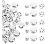 Angoily Lot de 100 Boutons de Chapeau en Aluminium 15 Mm Argentés, Remplacement pour Casquettes de Baseball, Accessoires de Fabrication et Réparation, Fourniture Couture Robuste et Légère