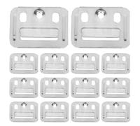 Angoily Lot De 100 Fixations Pour Panneaux Muraux Clips De Fixation Intégrés Panneaux De Meubles Supports À Trou De Serrure En Acier Inoxydable Montage En Z Lambris