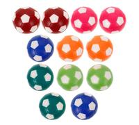Angoily Lot de 12 de Foot en Plastique, Couleurs Variées Bleu-Blanc, Vert Foncé-Blanc, Rouge Foncé-Blanc, Vert Clair-Blanc, Orange-Blanc, Rose-Blanc, Accessoires de Remplacement
