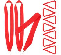 Angoily Lot de 12 Lanières pour Médailles en Polyester Rouge, Cordons Plats Crochets Triangulaires, Rubans pour Récompenses Sportives et Événements Scolaires, Accessoires Décoratifs