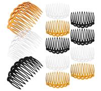 Angoily Lot de 12 Peignes Latéraux Rétro 7,5 Cm, 11 Dents en Plastique Souple, Accessoires Coiffure pour Femmes et Filles, Peignes à Cheveux Décoratifs et Pratiques pour Coiffage